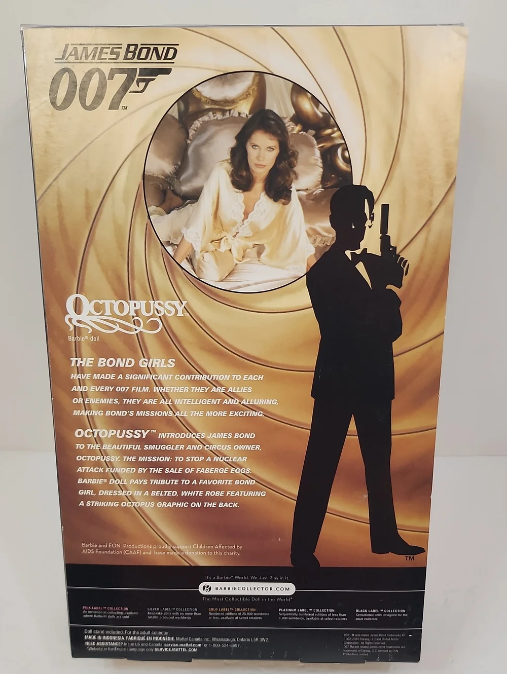 Barbie As Octopussy James Bond 007 Black Label Doll Mattel 2010 NRFB